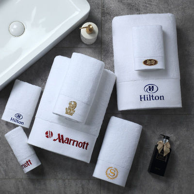 Five Star Hotel Bath Towel Set with Customized Size in SOLID COLOR 16S Cotton Towel