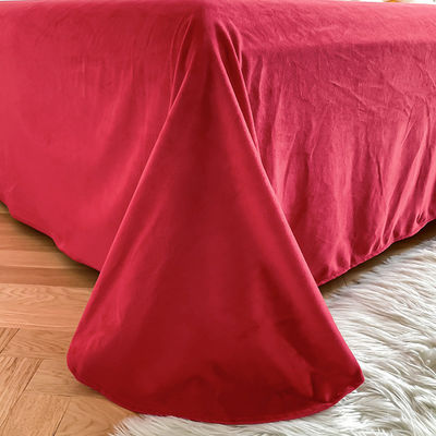 Ins Red Color Warm Mink Velvet Crystal Bedding Set for Winter Bed Linen Quilt Cover