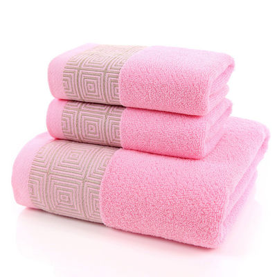 Thickened Absorbent 3pcs/1set Towels for Home Hotel Gift Sustainable 100% Cotton Fabric
