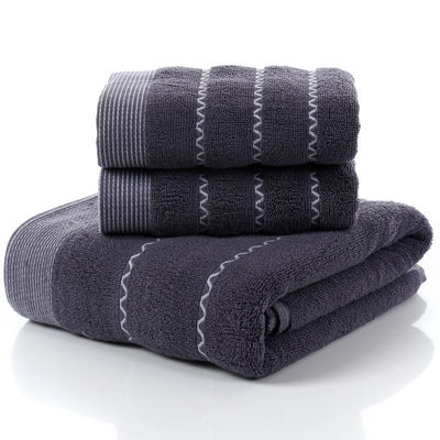 Thickened Absorbent 3pcs/1set Towels for Home Hotel Gift Sustainable 100% Cotton Fabric