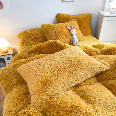 Age Group Adult Child Ginger Color Plain Dyed Duvet Cover Set for Winter Bed Linen