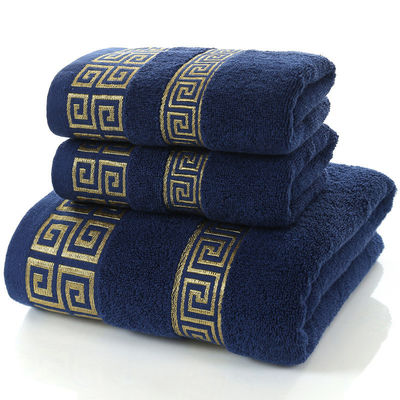 Pure Combed Cotton Water Bath Hand Face Towels in 30*30cm 35*75cm and 70*140cm Sizes