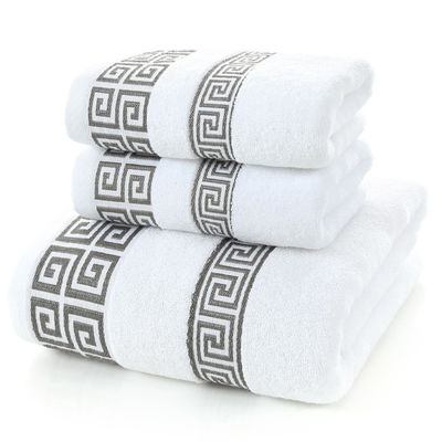 Pure Combed Cotton Water Bath Hand Face Towels in 30*30cm 35*75cm and 70*140cm Sizes