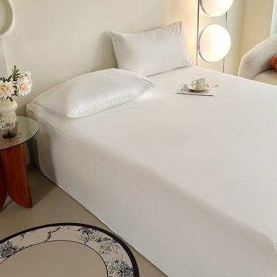 Customized Pure Cotton 60S 200TC Bed Linen Solid Color 133*72 Bed Sheet Set for Home Hotel