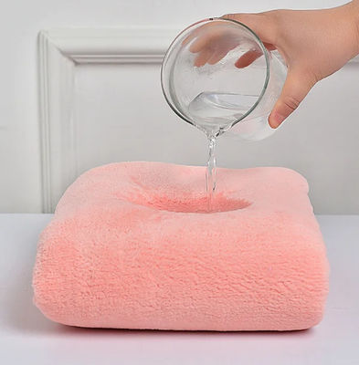 35*75cm Logo Customized Logo Pure Color Bath Towel Thick Coral Fleece Soft Absorbent
