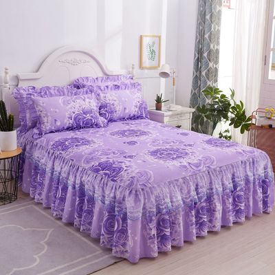 Bed Skirt Sheet Set with 100% Polyester Fabric and National Standards Color Fastness