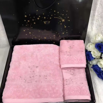 Polyester Rectangle Towel Set for Hotel Bathroom 2024 Design Trending 35*75cm 70*140cm