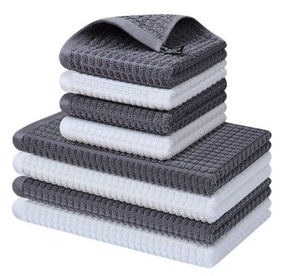 Waffle Square Towel for Dishwashing Soft Non-Stick No Color Loss Pineapple Hair Towel