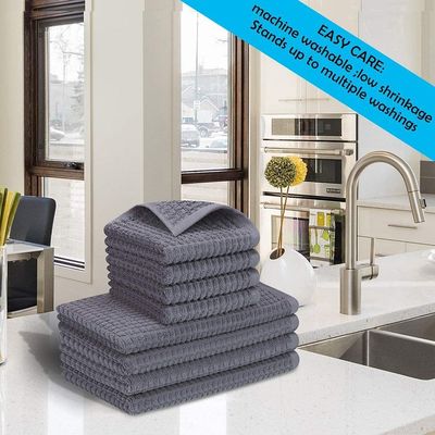 Waffle Square Towel for Dishwashing Soft Non-Stick No Color Loss Pineapple Hair Towel