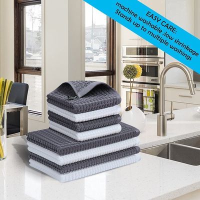 Waffle Square Towel for Dishwashing Soft Non-Stick No Color Loss Pineapple Hair Towel