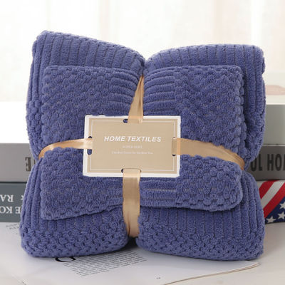 Thickened Microfiber Coral Fleece Bath Towel Set 2 in 1 for Square 250GSM Face Towel