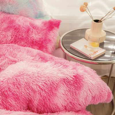 Fabric Density 173 * 118 Colored 4-Piece Mink Crystal Milk Rabbit Velvet Bedding Set