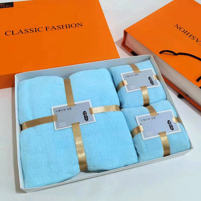 Thick Coral Fleece Soft Absorbent Microfiber Towel Set 1 Set 35*75 70*140 Custom Logo