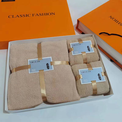 Thick Coral Fleece Soft Absorbent Microfiber Towel Set 1 Set 35*75 70*140 Custom Logo