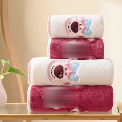Polyester/Cotton 2PCS Thickened Bath Towel Set for Beach Set Towel Wedding Gifts