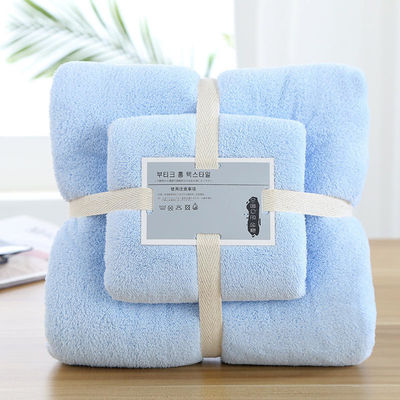 Coral Fleece Cooling Turkish Towel Set 5 Star Colorful Zero Twist Gift Set Bath Towel