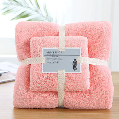 Coral Fleece Cooling Turkish Towel Set 5 Star Colorful Zero Twist Gift Set Bath Towel