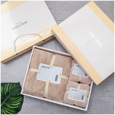 Custom Green Microfiber Towel Set High Density 2-Piece Coral Velvet 70*140cm 35*75cm