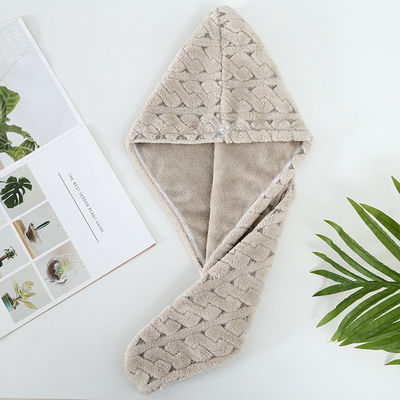Soft and Skin-Friendly Microfiber Dry Hair Cap Fast Absorbent 65*25cm Novelty Pattern