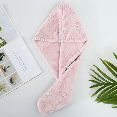Soft and Skin-Friendly Microfiber Dry Hair Cap Fast Absorbent 65*25cm Novelty Pattern