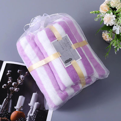 Soft and Absorbent Microfiber Coral Fleece Cation Bath Towel Set for All Age Group