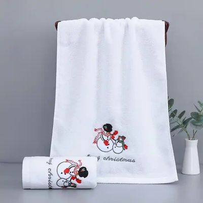 Christmas Gift Box 100% Cotton Towel Set with Knitted Design and Custom Embroidery
