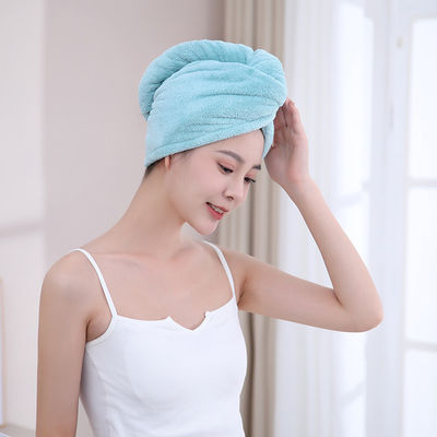 Women's High Density Hair Drying Cap 88g-90g Quick-drying Turban with Cartoon Embroidery