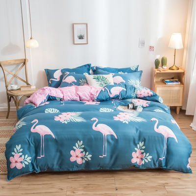 Reactive Printing Luxury 4pcs Bedding Set for Customized Single Double Queen King Size