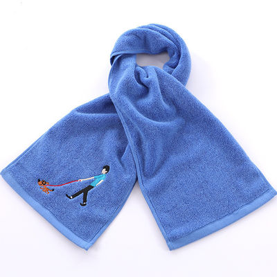 Pure Cotton Sports Towel for All Ages Plain Weave Sweat-Wicking and Water-Absorbing