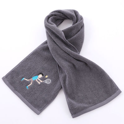 Pure Cotton Sports Towel for All Ages Plain Weave Sweat-Wicking and Water-Absorbing