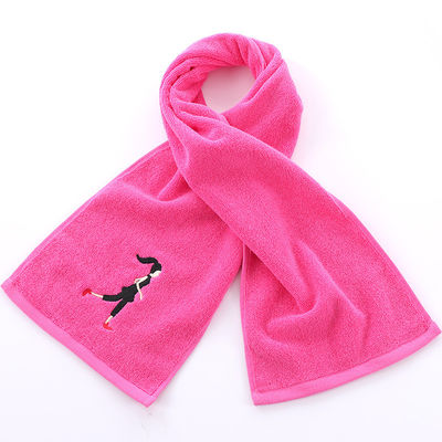 Pure Cotton Sports Towel for All Ages Plain Weave Sweat-Wicking and Water-Absorbing