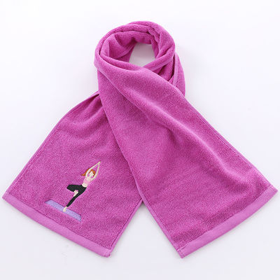 Pure Cotton Sports Towel for All Ages Plain Weave Sweat-Wicking and Water-Absorbing