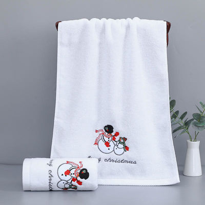 Christmas Embroidered Hand Towel Set 100% Cotton Bath Towels in Gift Box for Everyone