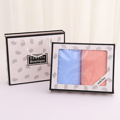 3 Pieces Bath Towel Gift Set Adult Coral Velvet Towel with Box and Microfiber Towels