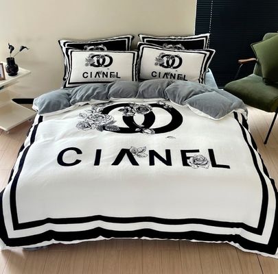 1 Cover 1 Flat Sheet 2 Pillowcases Ice Silk Bedding Set for Adult Home Bed Cover