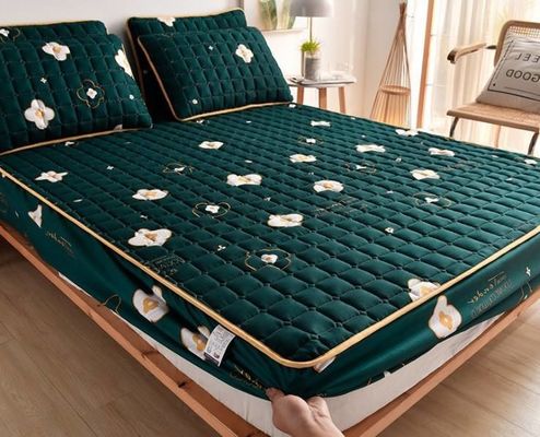 Home Quilted Fittings Custom Printed Brushed Mattress Protectors for Bed Protection Pad