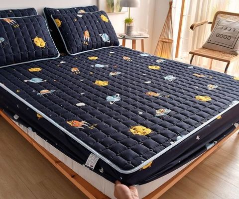 Home Quilted Fittings Custom Printed Brushed Mattress Protectors for Bed Protection Pad