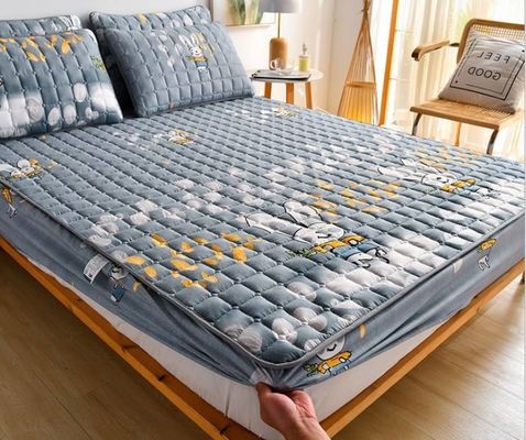 Home Quilted Fittings Custom Printed Brushed Mattress Protectors for Bed Protection Pad