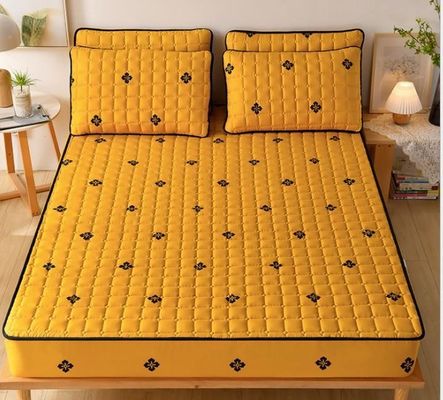 Home Quilted Fittings Custom Printed Brushed Mattress Protectors for Bed Protection Pad