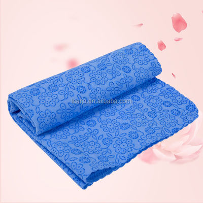 Quick-Dry Light Blue 3D PVA Towel for Easy Wrinkle Fade and Multi-Function Bath Hair Rub