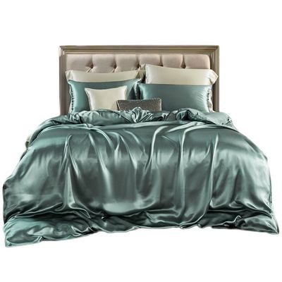 19mm Thread Count Fitted Sheet Set 100% Silk Oeko-TEX Certified Duvet Cover Included