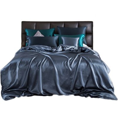 19mm Thread Count Fitted Sheet Set 100% Silk Oeko-TEX Certified Duvet Cover Included