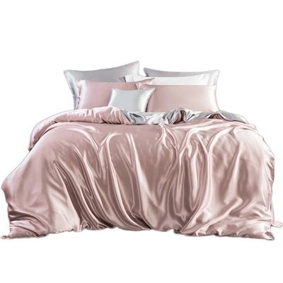 19mm Thread Count Fitted Sheet Set 100% Silk Oeko-TEX Certified Duvet Cover Included