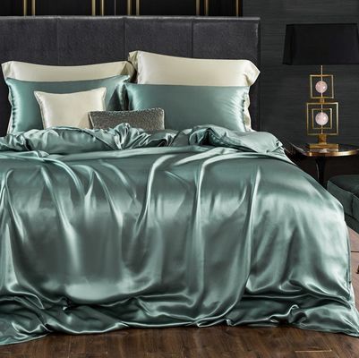19mm Thread Count Fitted Sheet Set 100% Silk Oeko-TEX Certified Duvet Cover Included