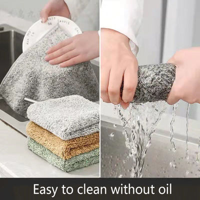 35g Fashionable Cleaning Hand Cleaning Organic Bamboo Charcoal Towel Kitchen Cloth Rag