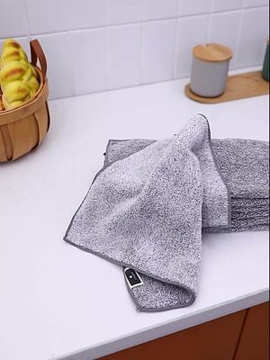 35g Fashionable Cleaning Hand Cleaning Organic Bamboo Charcoal Towel Kitchen Cloth Rag