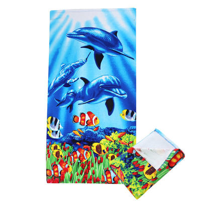 Customized Designs Supported Super Soft Printed Microfiber 100% Polyester Beach Towel