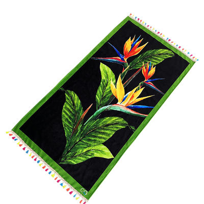 Customized Designs Supported Super Soft Printed Microfiber 100% Polyester Beach Towel