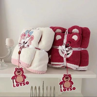 Super Strong Water Absorption Coral Velvet Bath Towel Set 2PCS Set for Wedding Gifts