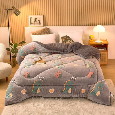 Sample Sustainable Super Soft Warm Cozy Winter Quilt Double Sided Soft Velvet Comforter